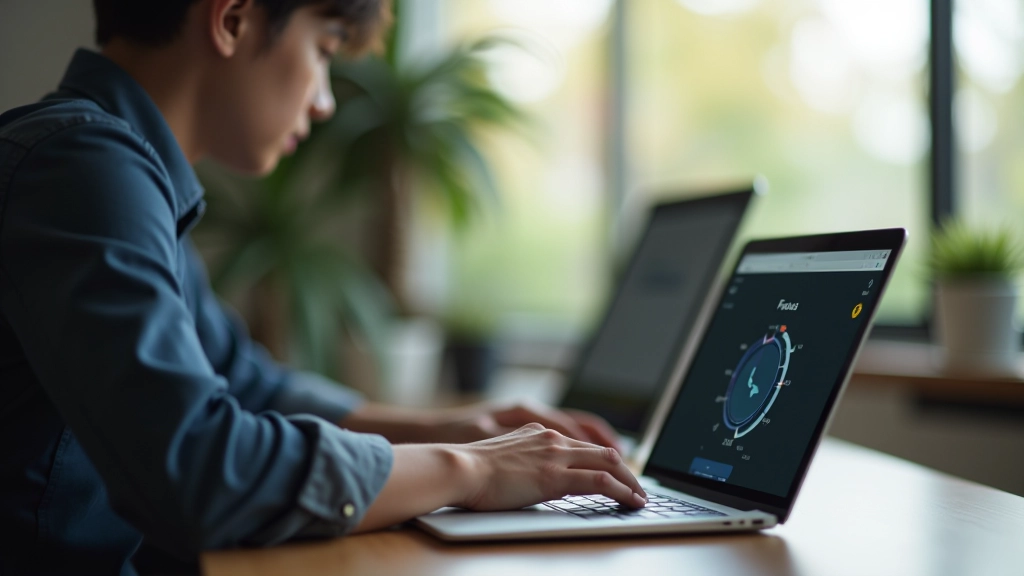 Freelancer tracking Pomodoro sessions on a laptop in a home office
