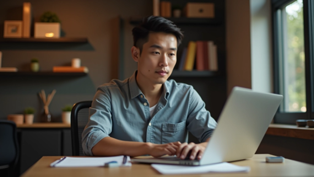 Freelancer working in focused state with timer and organized workspace