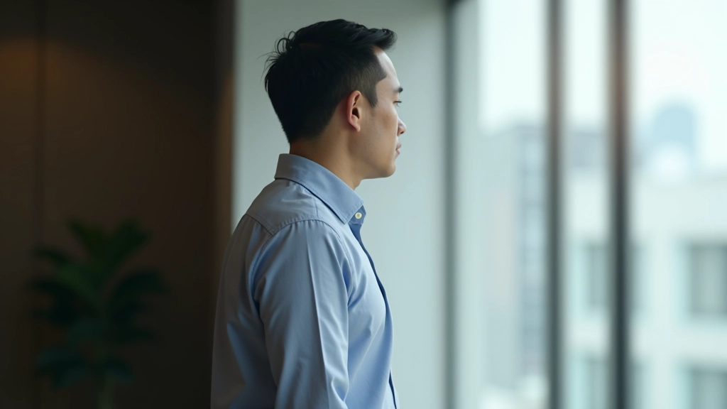 Freelancer taking a genuine break away from desk looking out window